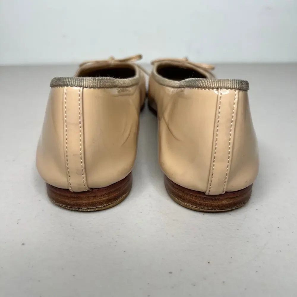 CHANEL Patent Cap Toe Ballet Flats Size 40C