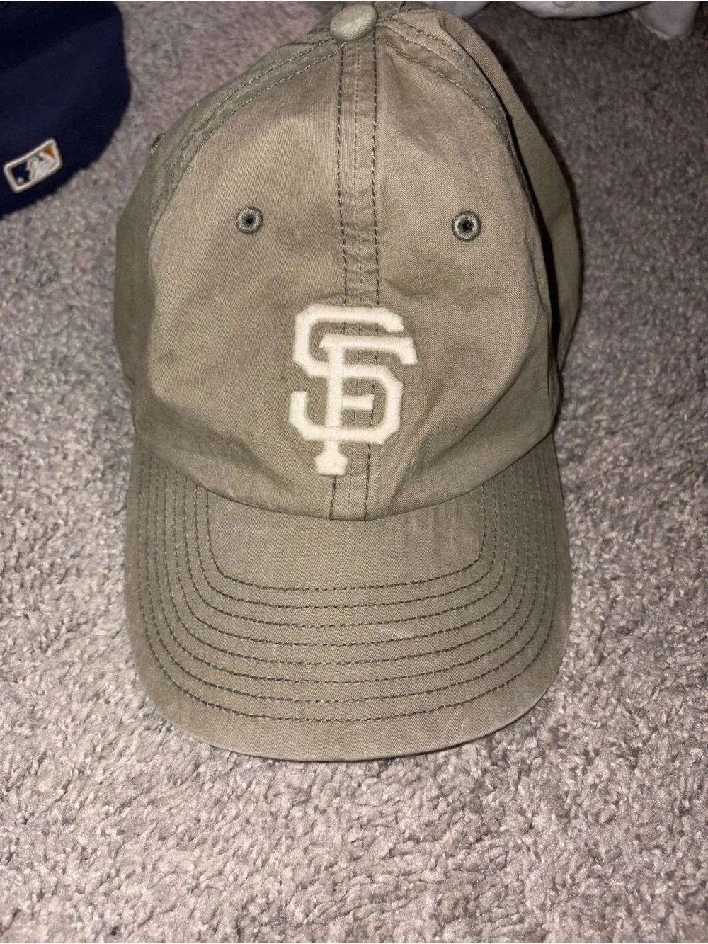 47 Brand San Francisco Giants Olive Green Baseball Hat OSFA Adjustable Clean Up
