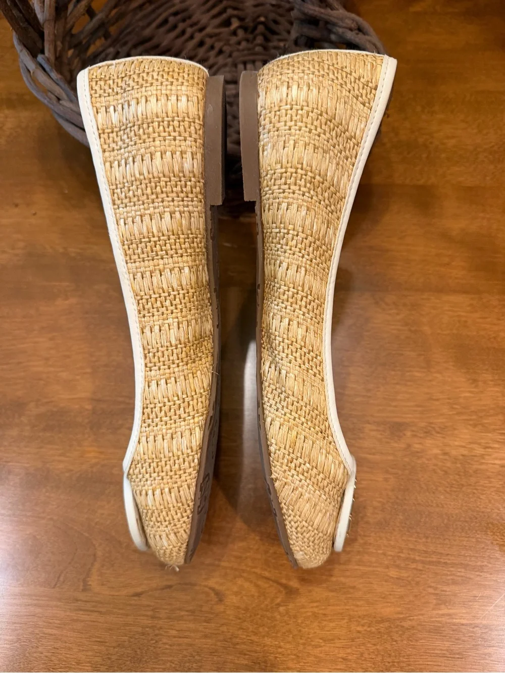 Tory Burch woven raffia