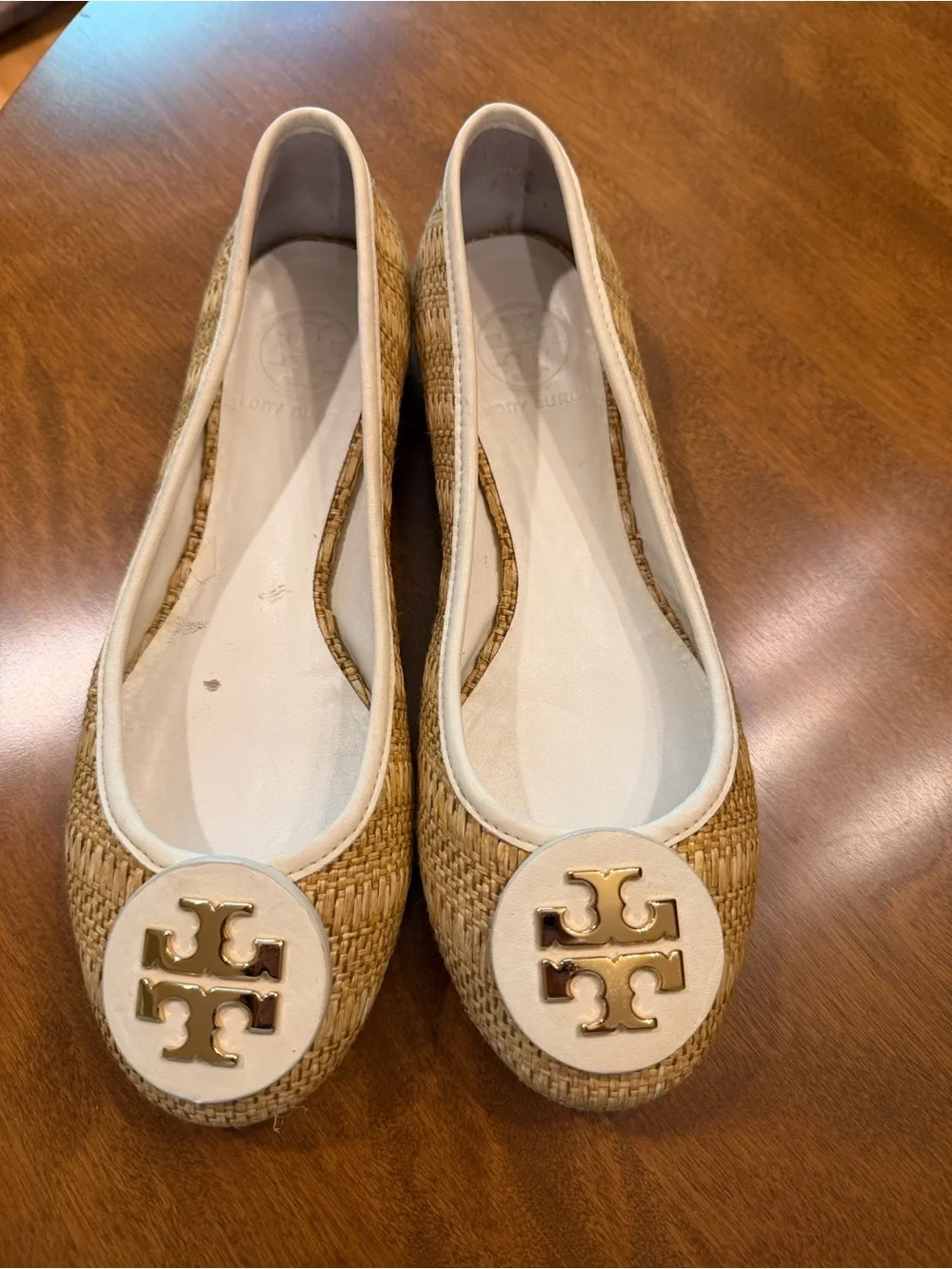 Tory Burch woven raffia