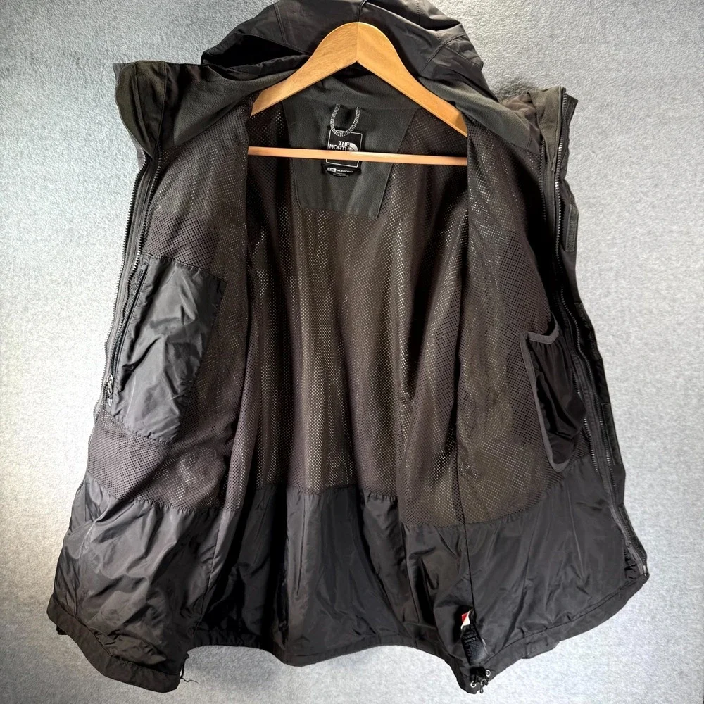 The North Face Gore-Tex Windbreaker Mens‎ Large Gray Black Mountain Parka Hooded