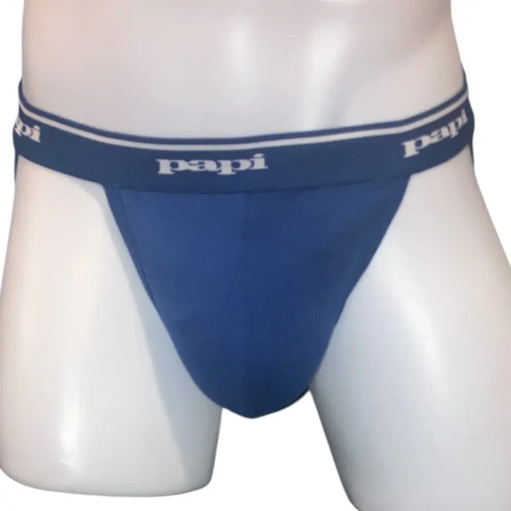 Papi Rib Jockstrap Blue Large