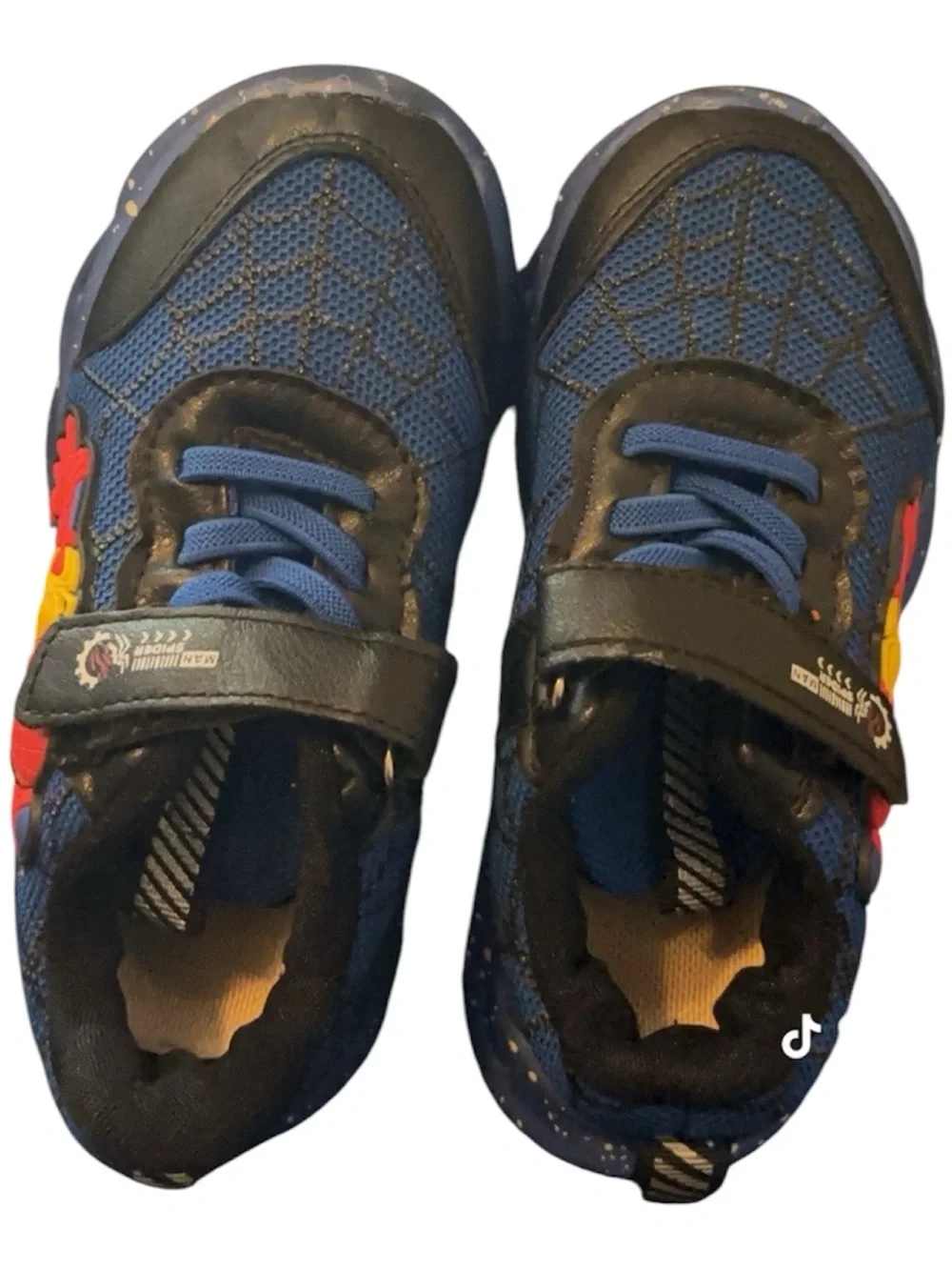 Kids Blue Athletic Sneakers with Easy-Fastening Strap