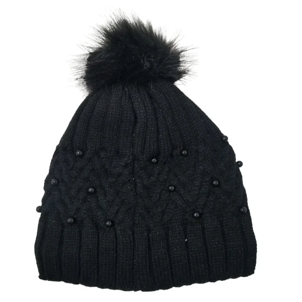 TRU FIT Womens Winter Fleece Lined‎ Beanie Size OS Color Black