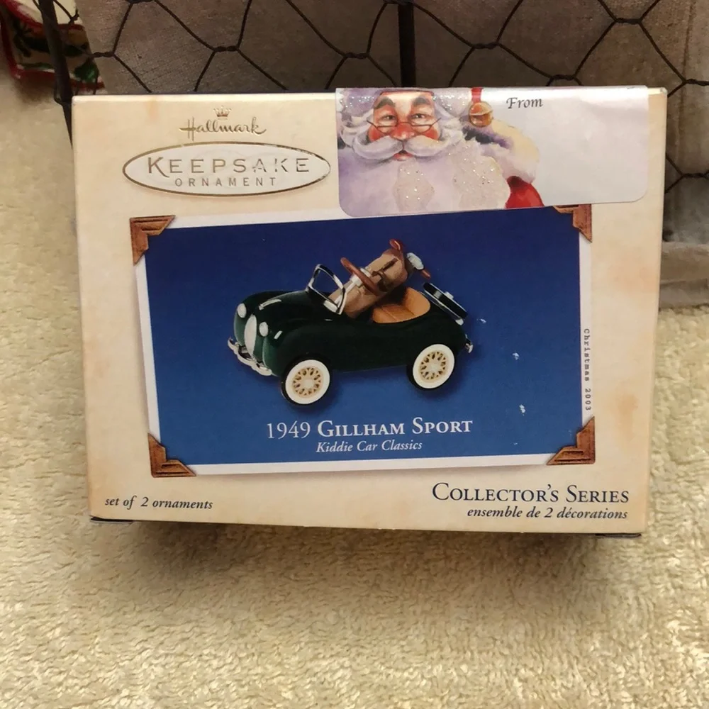 NIB 2003 Hallmark Keepsake Ornament 1949 Gillham Sport with golf bag orn…