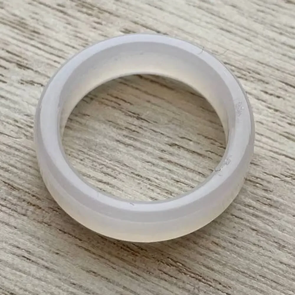White Agate Crystal Ring Size 6.5 -#5