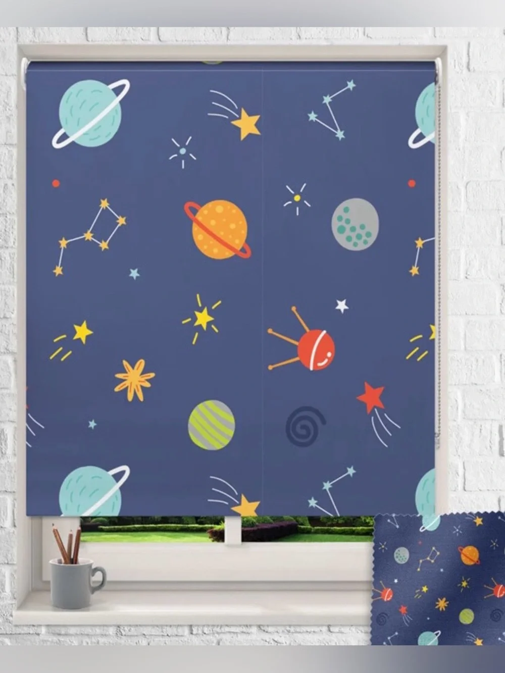 Corona Home Kids Space Theme Roller Shade Blinds 37