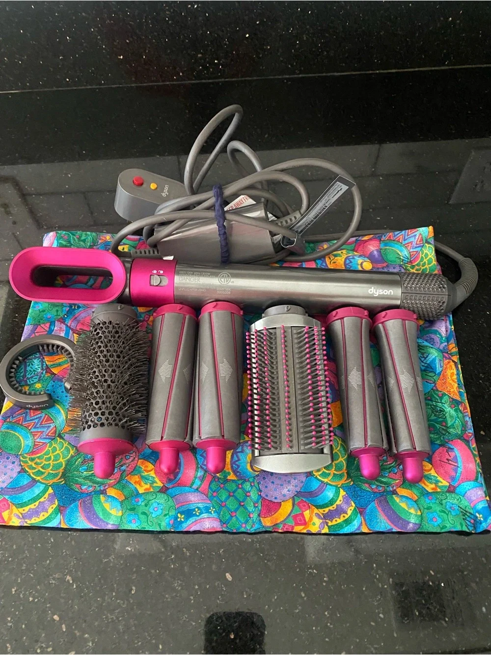 Dyson Air Wrap Styler Set in Pink and Gray
