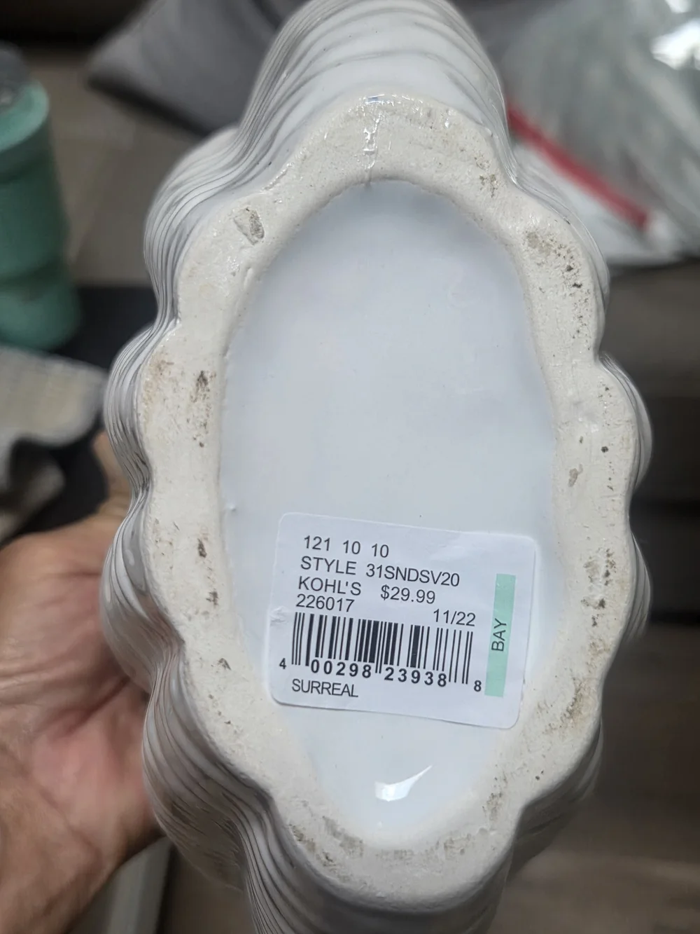Kohls glossy white