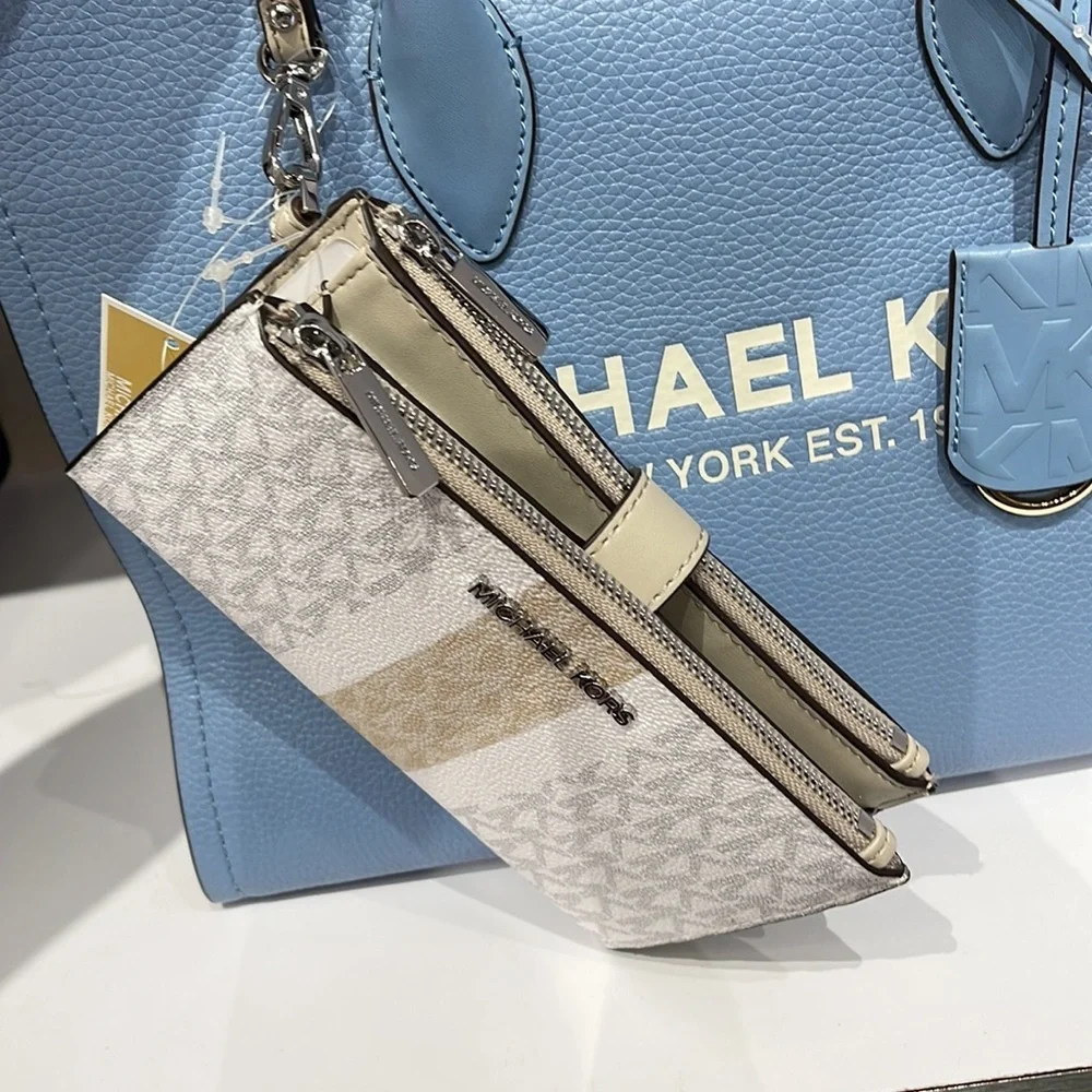MICHAEL KORS LARGE DOUBLE ZIP WRISTLET wallet, clutch,