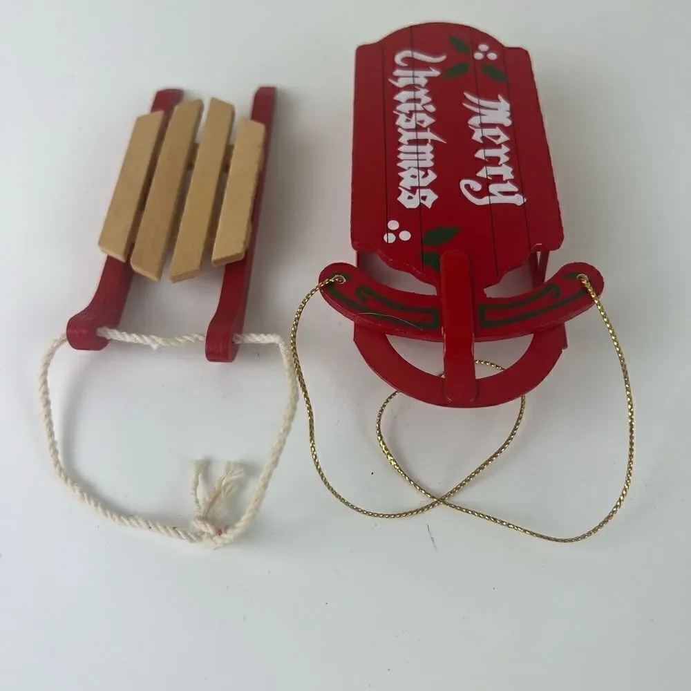 Vintage wooden slides ,,Merry Christmas “