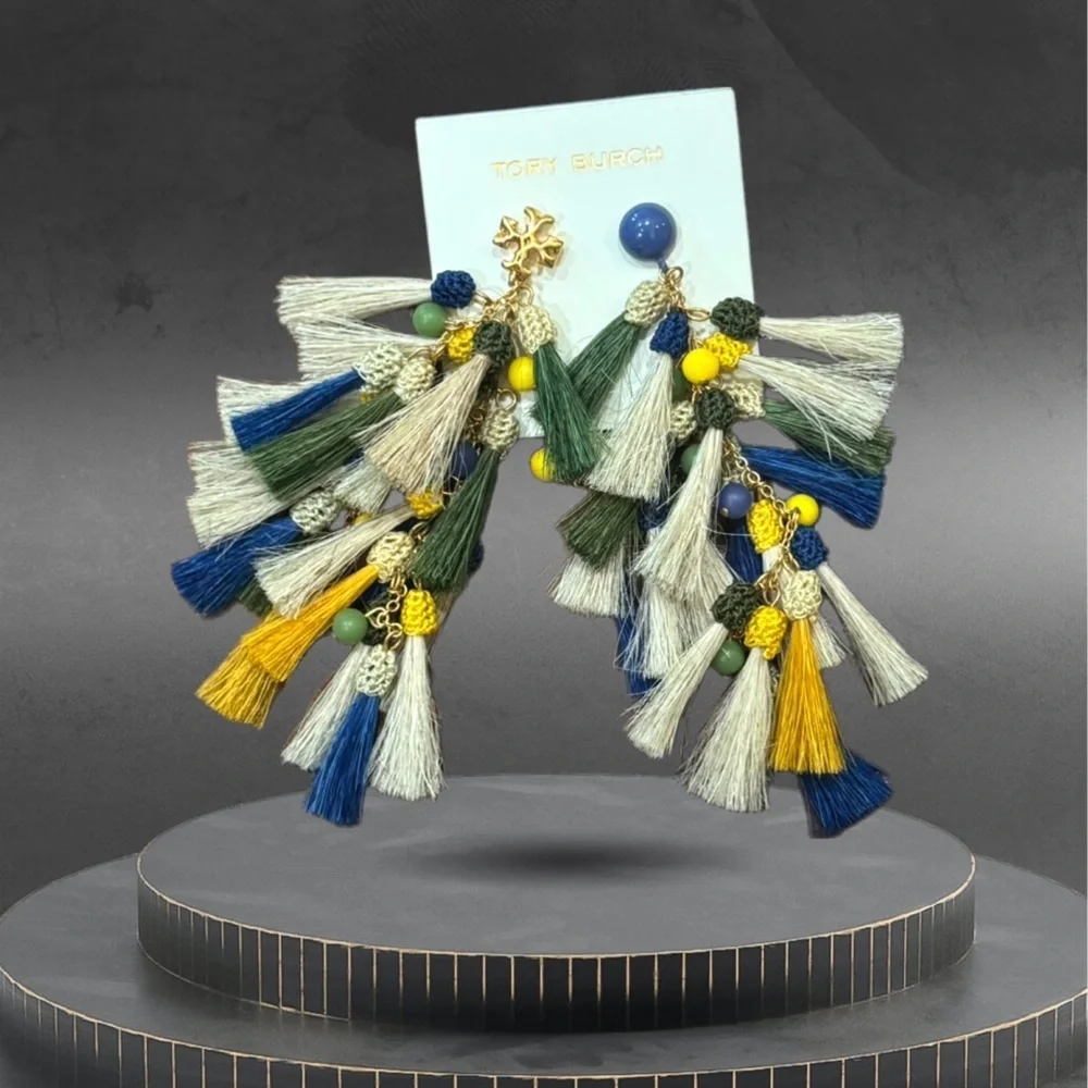 Tory Burch Multicolor Tassel Earrings