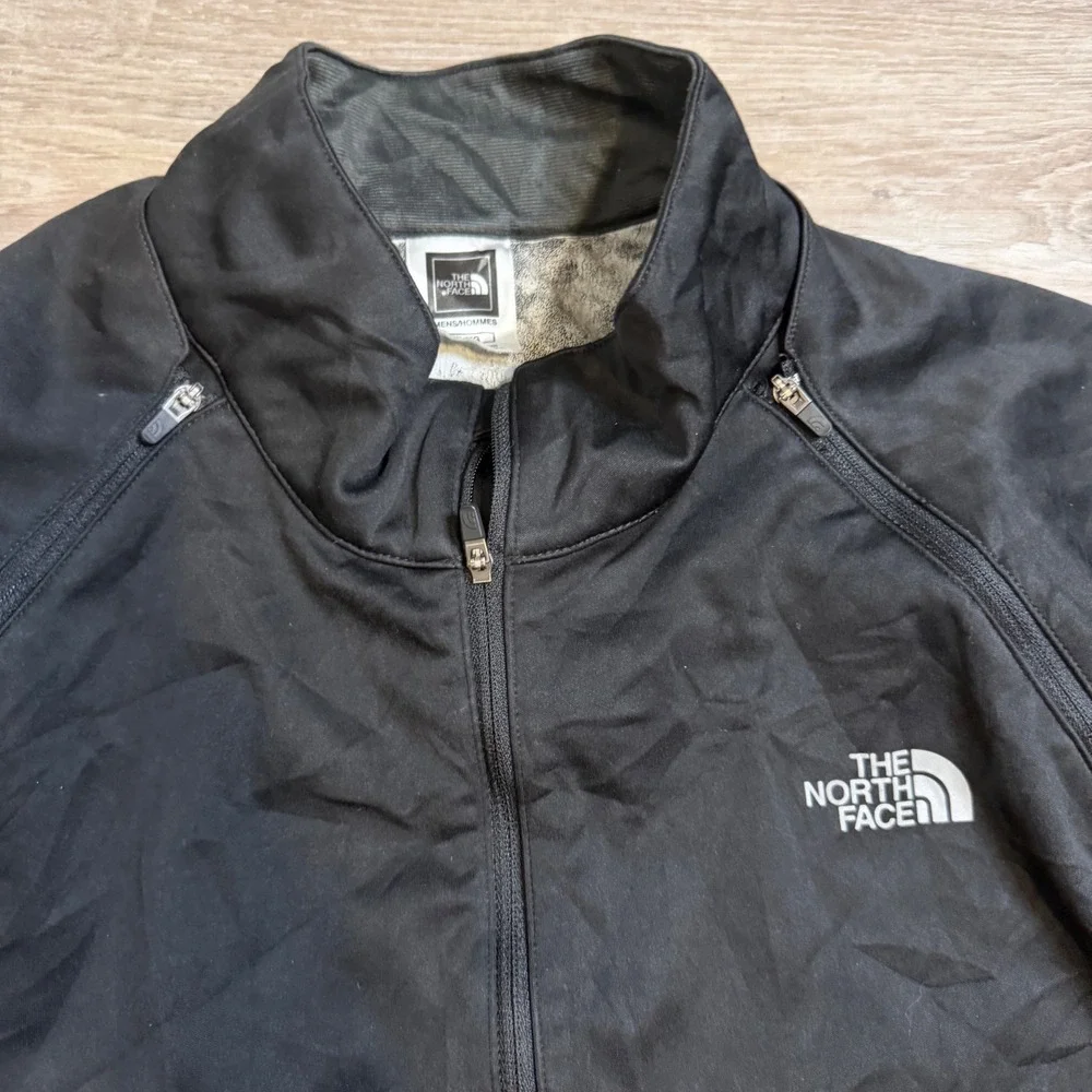 The North Face Mens XL Flight Series Full Zip Jacket Black Mock Neck Performance