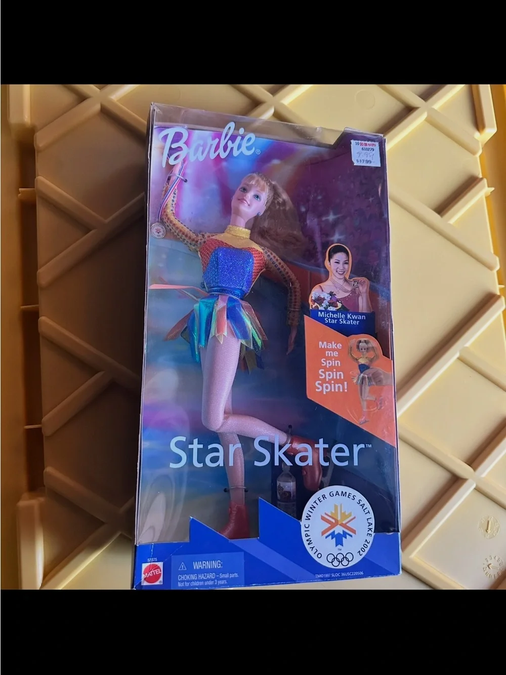 Vintage 2002 Barbie Star Skater Michelle Kwan Salt Lake Winter Olympics NIB