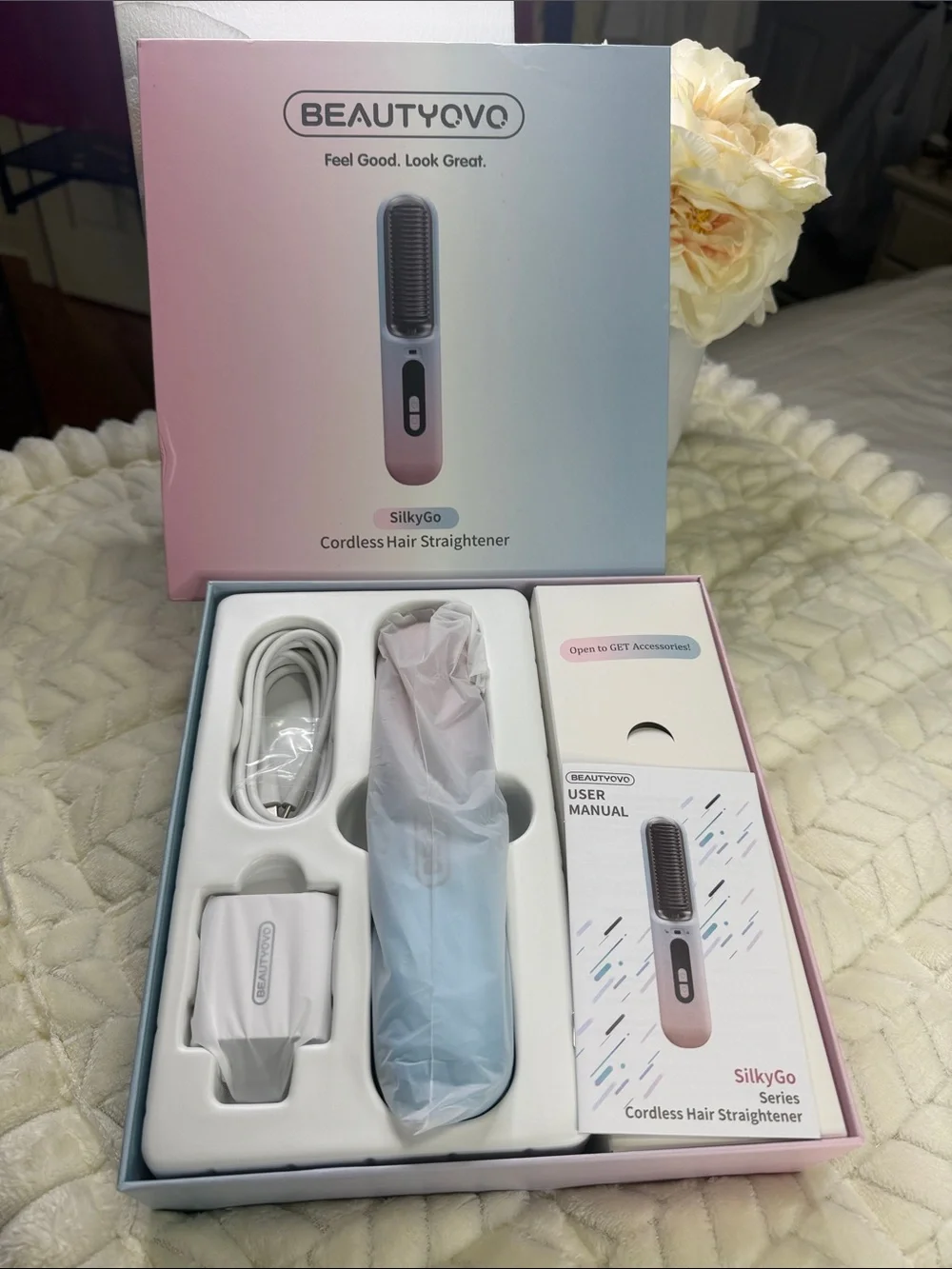Beautyovo Travel SilkiGo Cordless Hair Straightener