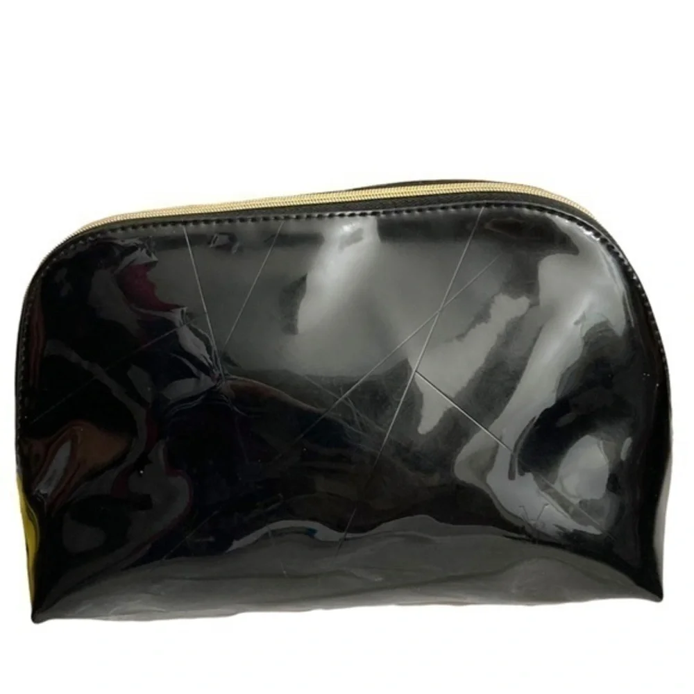 Yves Saint Laurent ysl black cosmetic beaut case dome shape