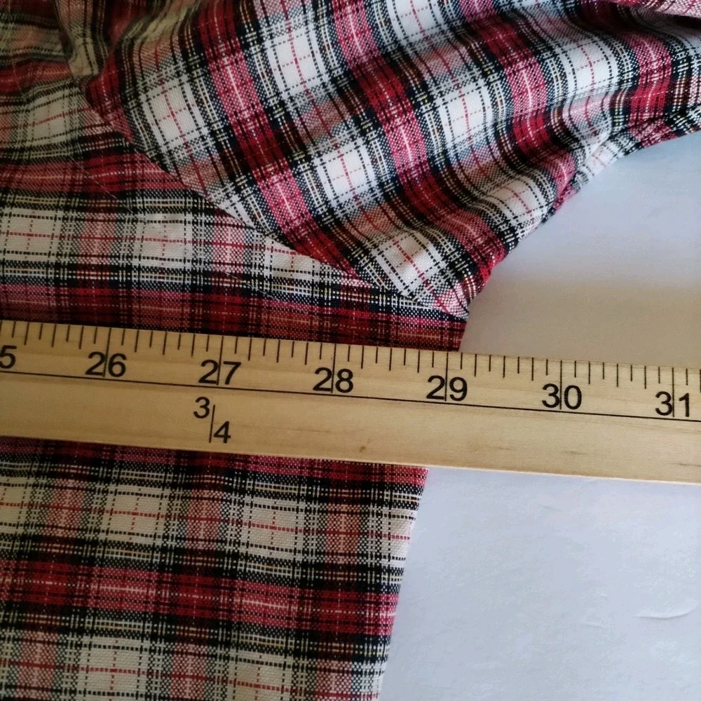 Polo Ralph‎ Lauren Shirt Mens XXL Classic Fit Plaid Red White Black Pony L/S