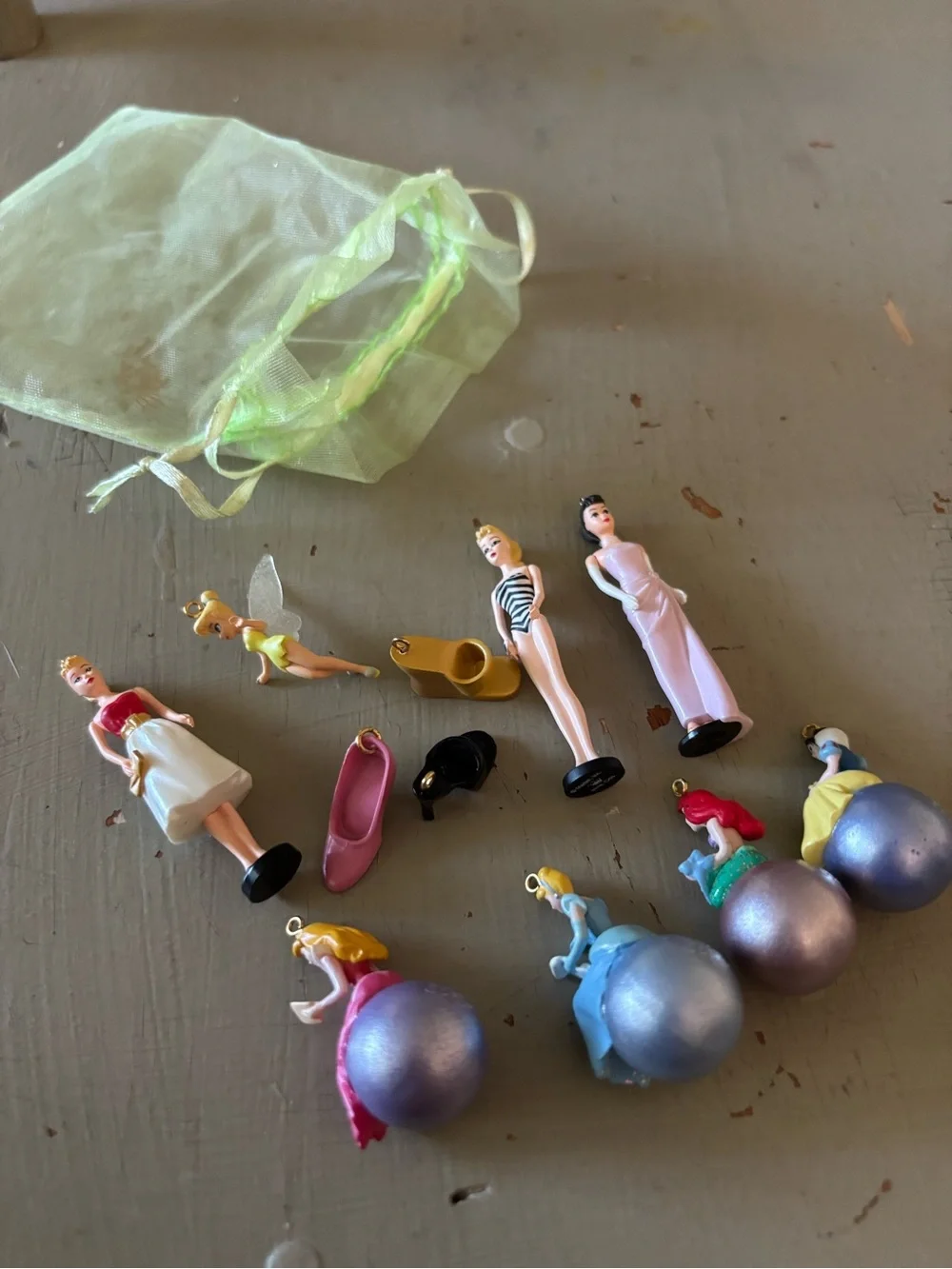 Hallmark 2005  mini ornaments  Perfect for earrings  Disney Princess