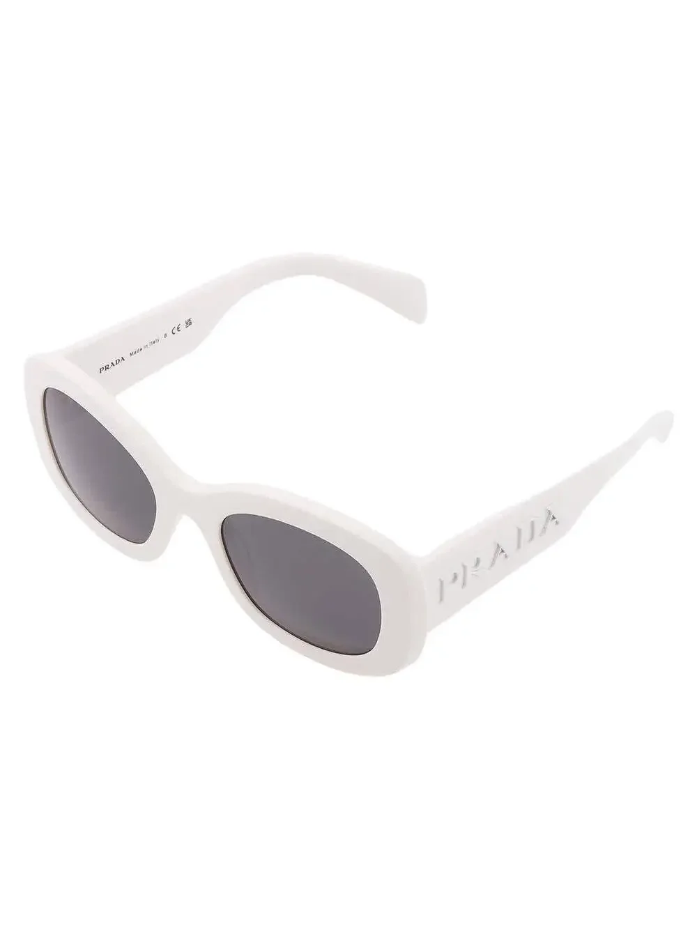 Prada Dark Grey Oval Ladies Sunglasses #265219P21B