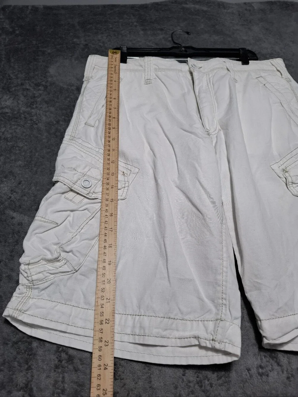 Jet Lag Cargo Shorts Camp Rugged Withe / Cream Utility Baggy Mens Size 36