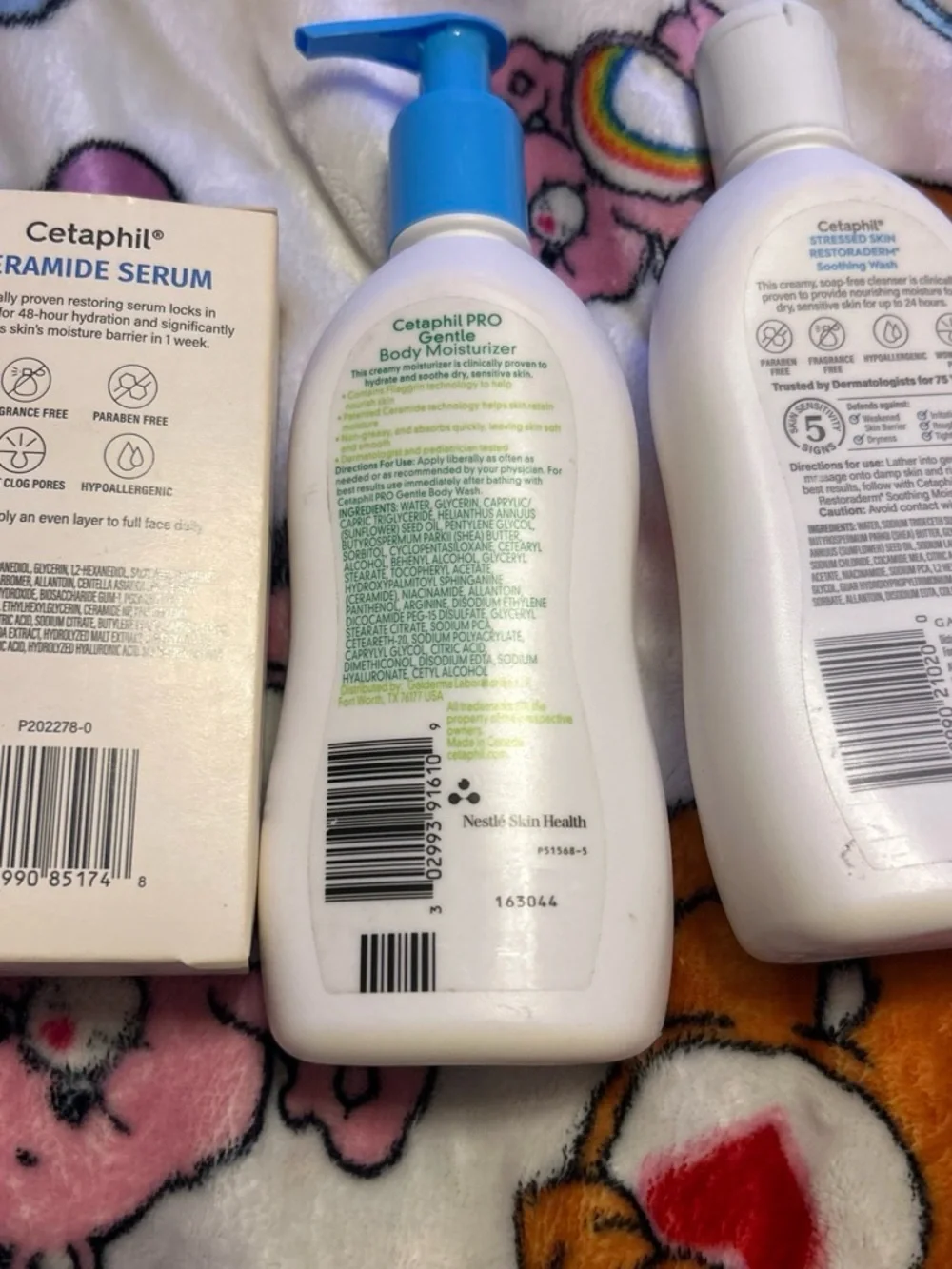 Bundle Cetaphil Stressed Skin Restoraderm Soothing Wash - Serum, moisturizer