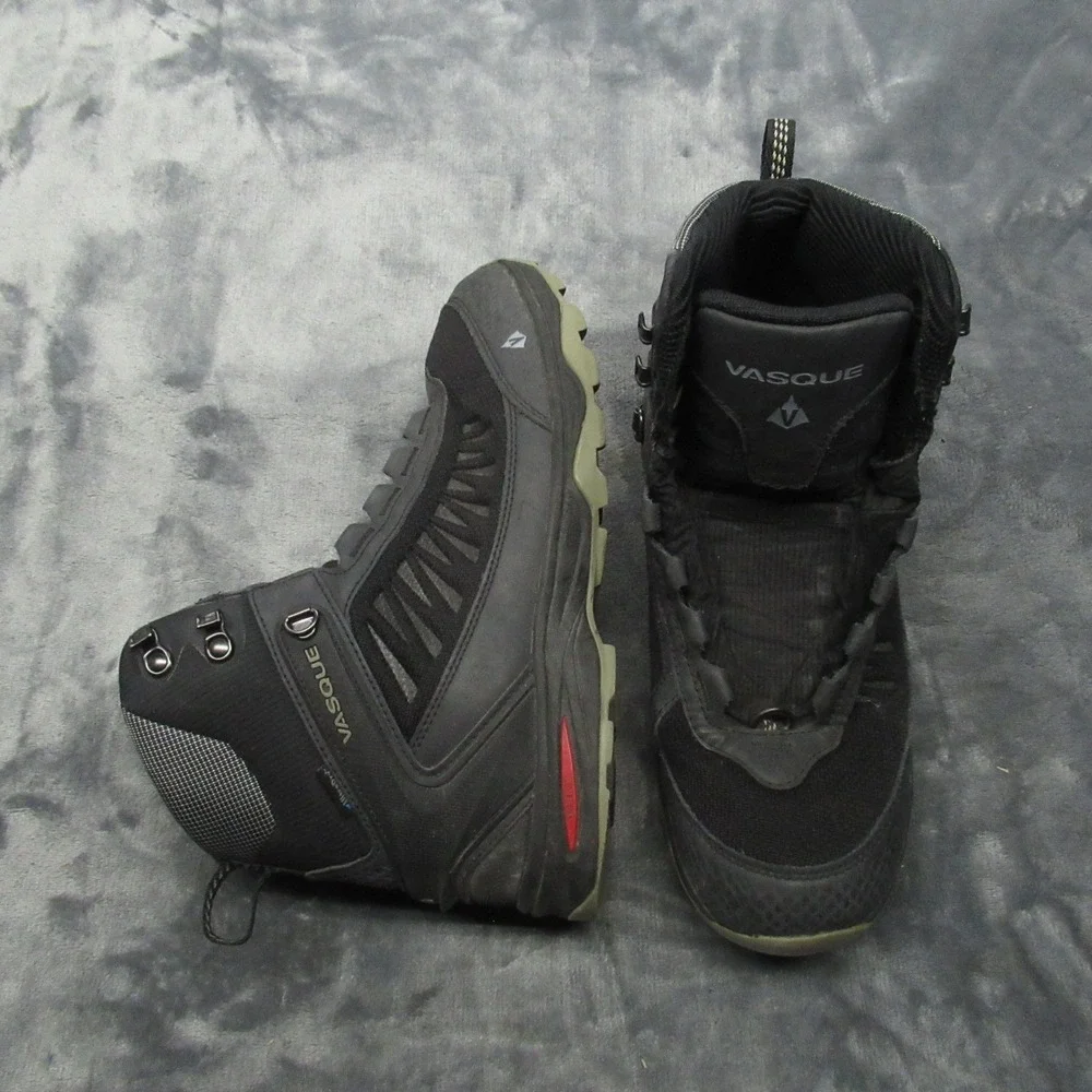 Vasque Mens Boots 9M Coldspark‎ Black Waterproof Hiking Trail Rugged Mid Lace