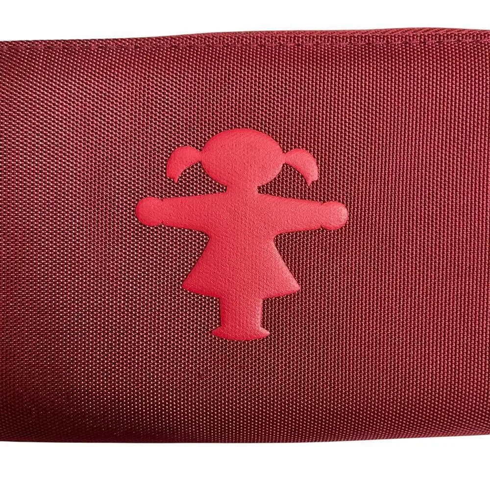 NWT Ampelmann Berlin Red Continental Zip-Around Finance Minister Wallet