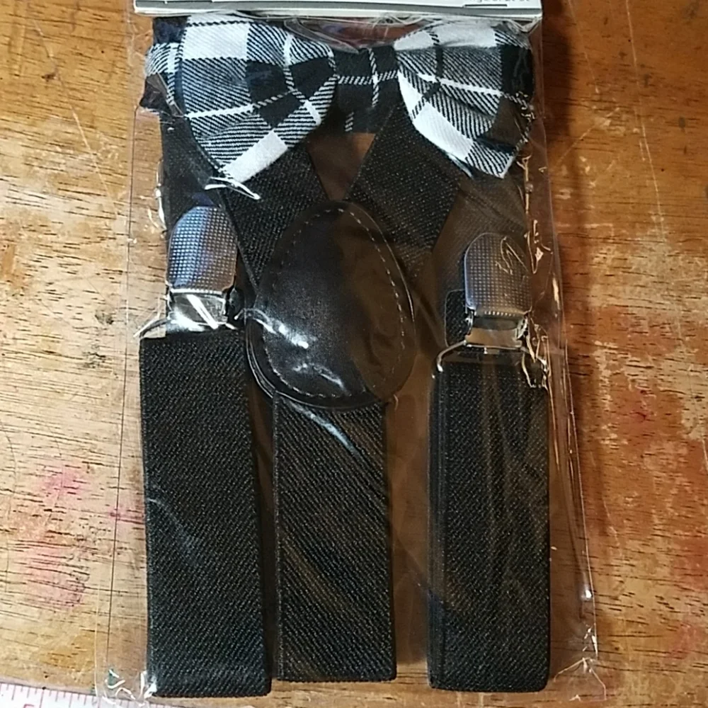 Bow Tie Suspenders Set (Size Range 2T - 5T)