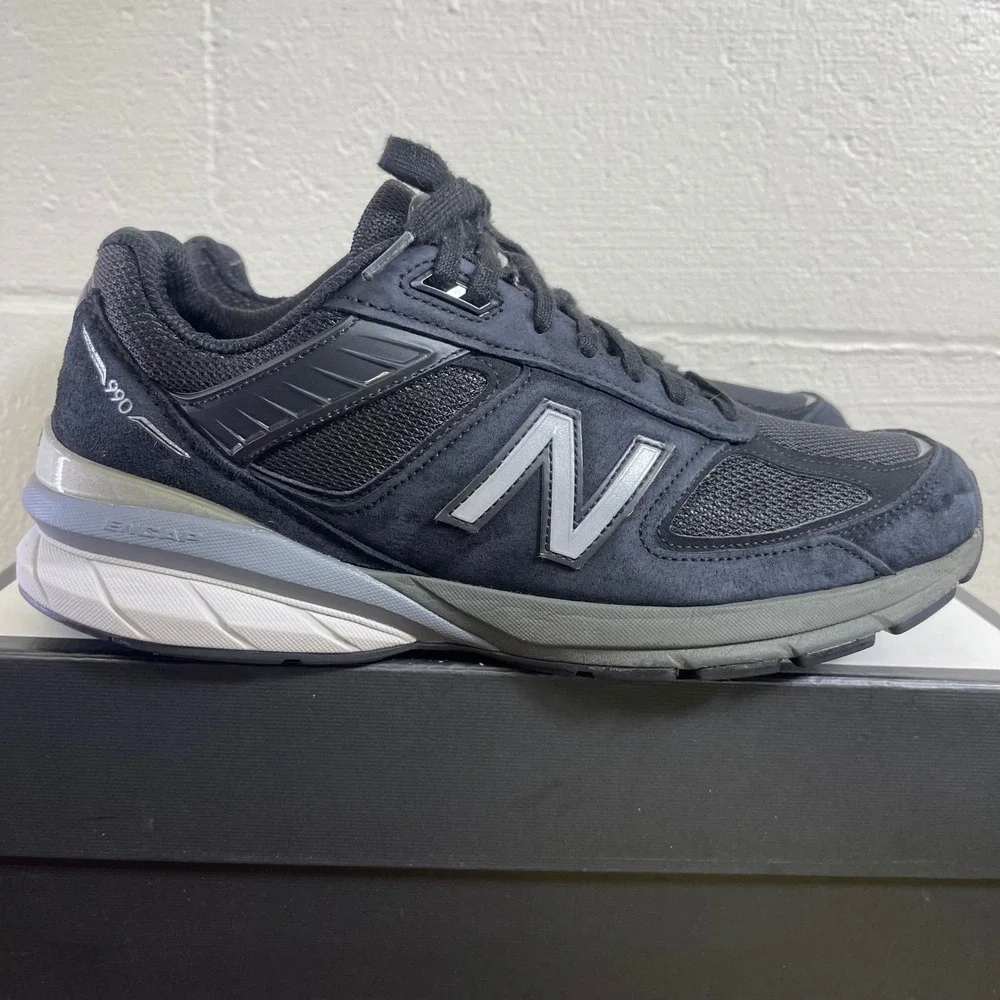 New Balance 990v5 M990BK5 Black Athletic Running Shoes Sneakers Men's 11 D