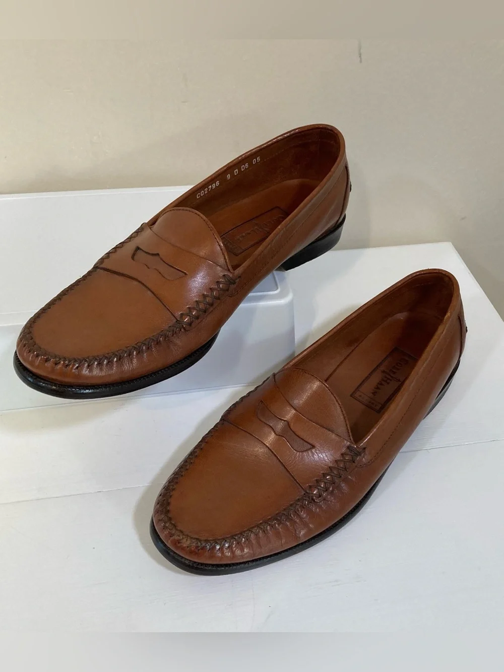Cole Haan Resort Brown Leather Penny Loafers Sz 9D Mens Shoes CO2796