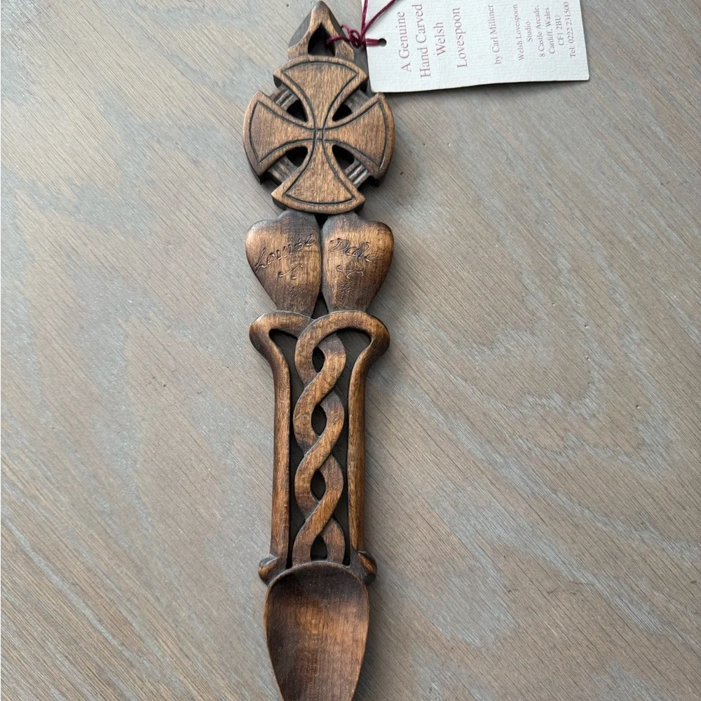 Handcrafted Wooden Love Spoon Wall Decor