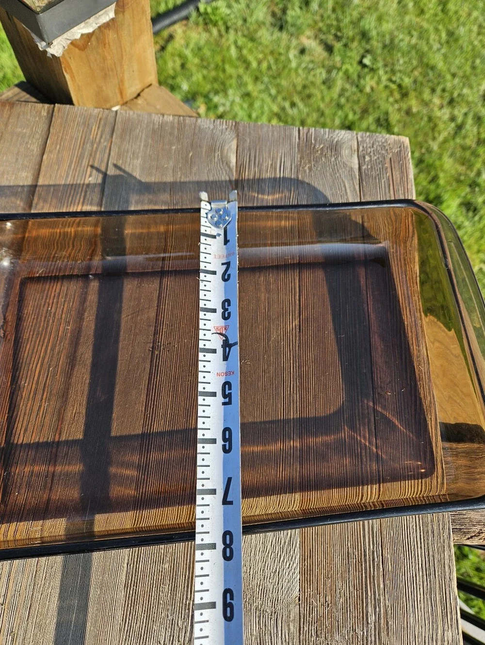 Pyrex amber glass