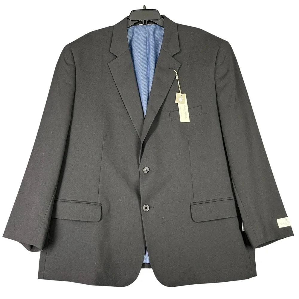 Oak Hill Perfect Fit Wool Blend Stretch Formal Business Suit Jacket‎ Blazer 52L