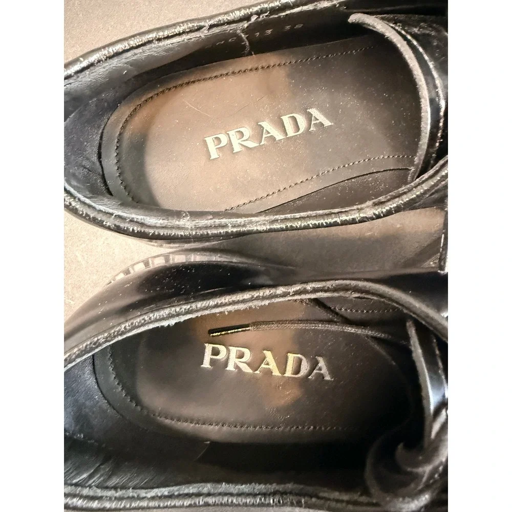 Prada leather derby