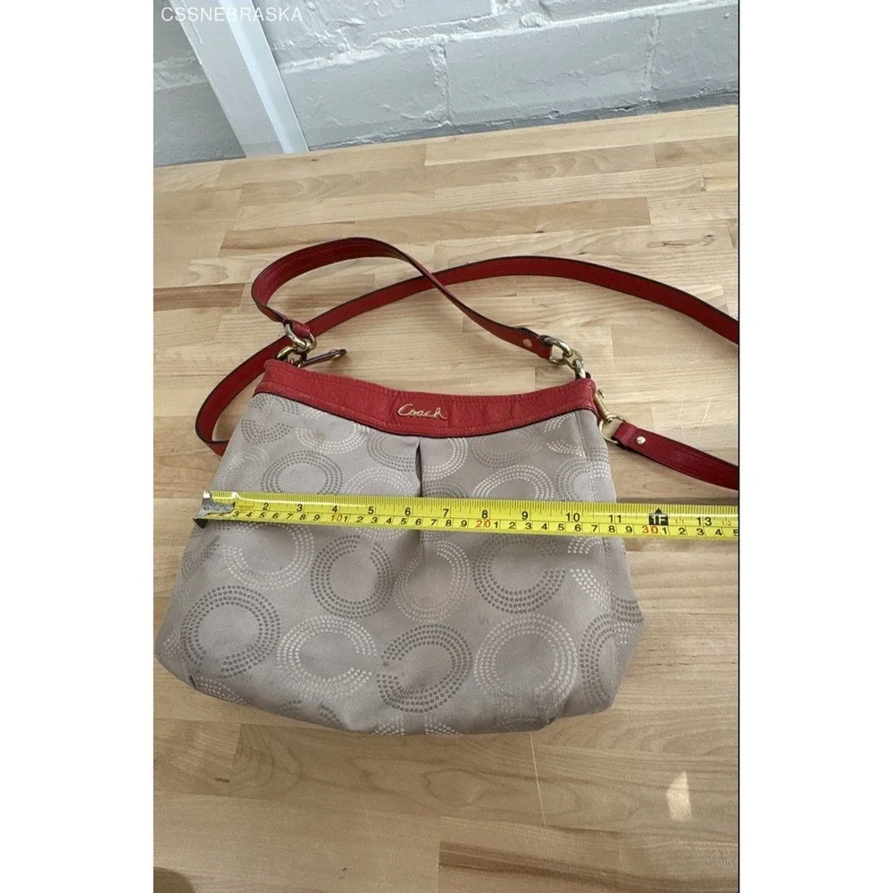 Coach beige red