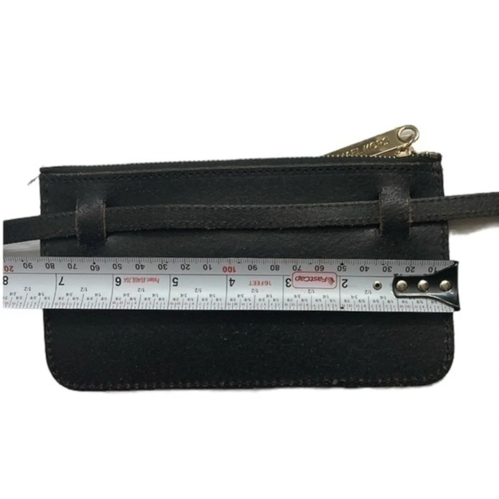Michael kors black leather Hamilton lock belt bag