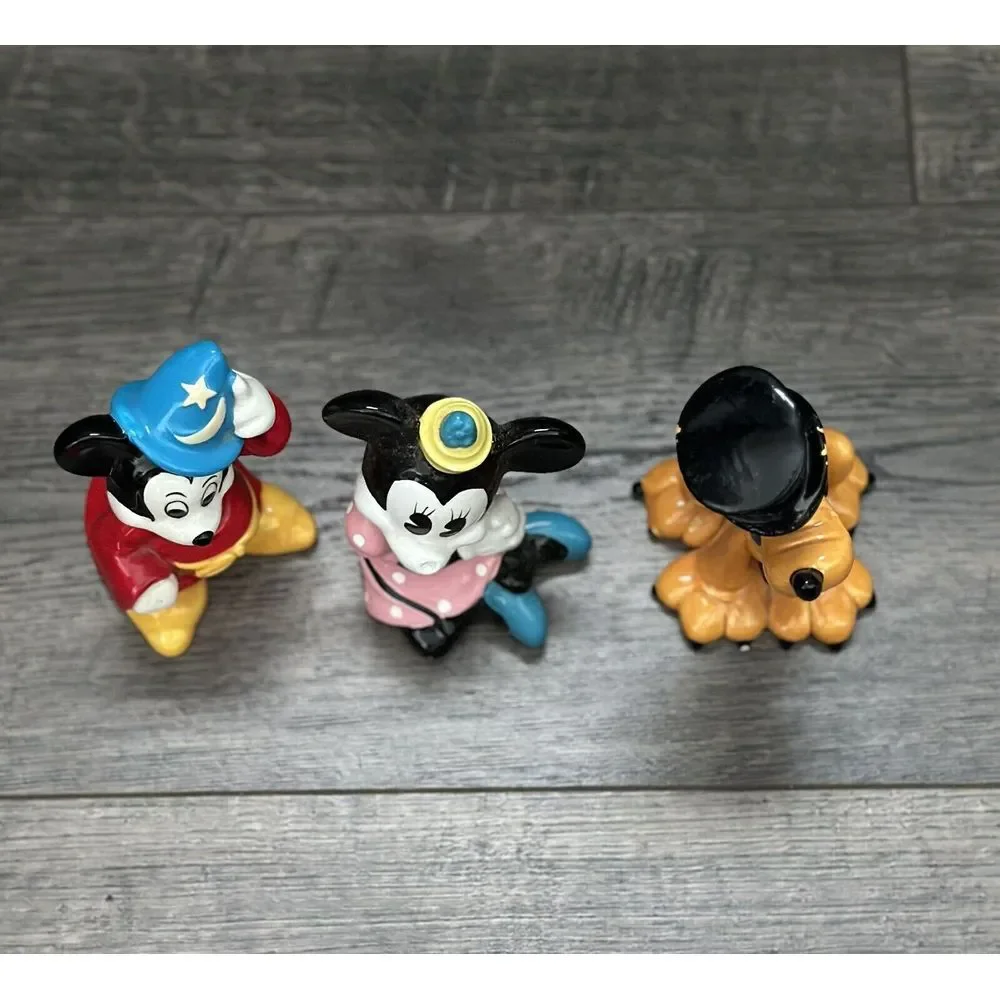 Vintage - Ceramic Fantasia Minnie‎ Mouse Pluto Top Hat Figurine