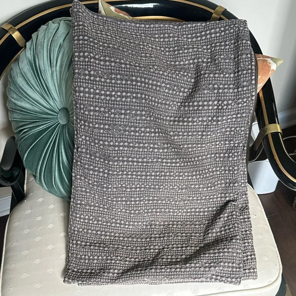 Pottery Barn Rectangular Textured Brown Pillow Covers (2)
