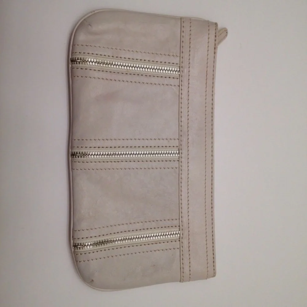 Michael Kors cream evening clutch