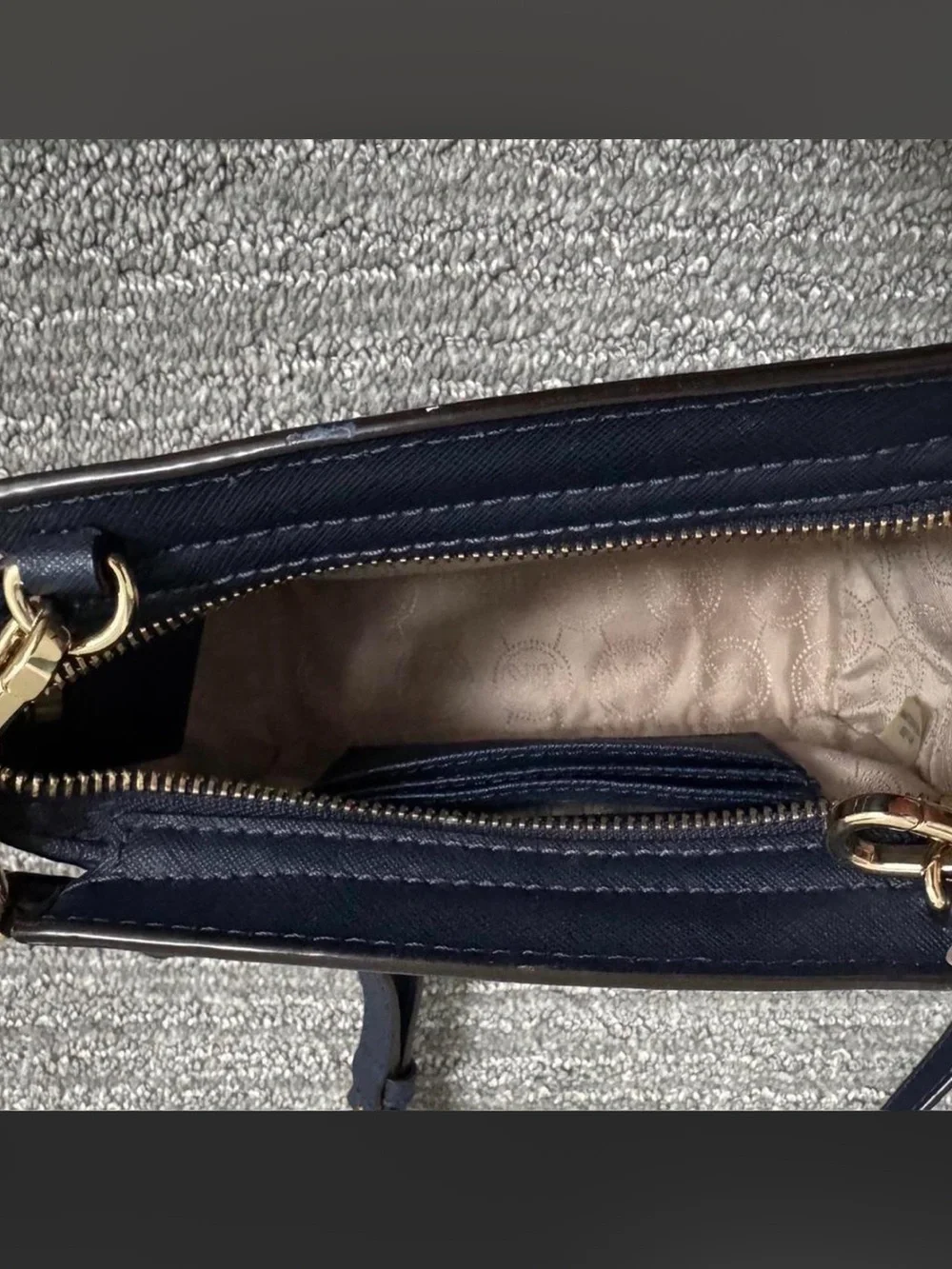 Michael Kors navy saffiano