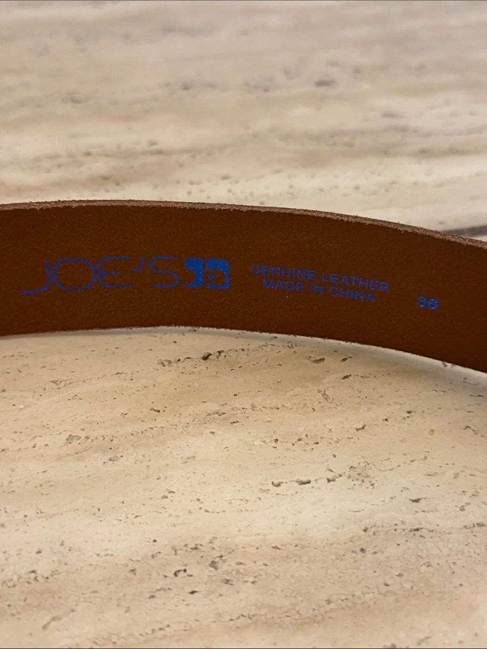 Joe's Jeans Tan Leather Belt with Silver Buckle