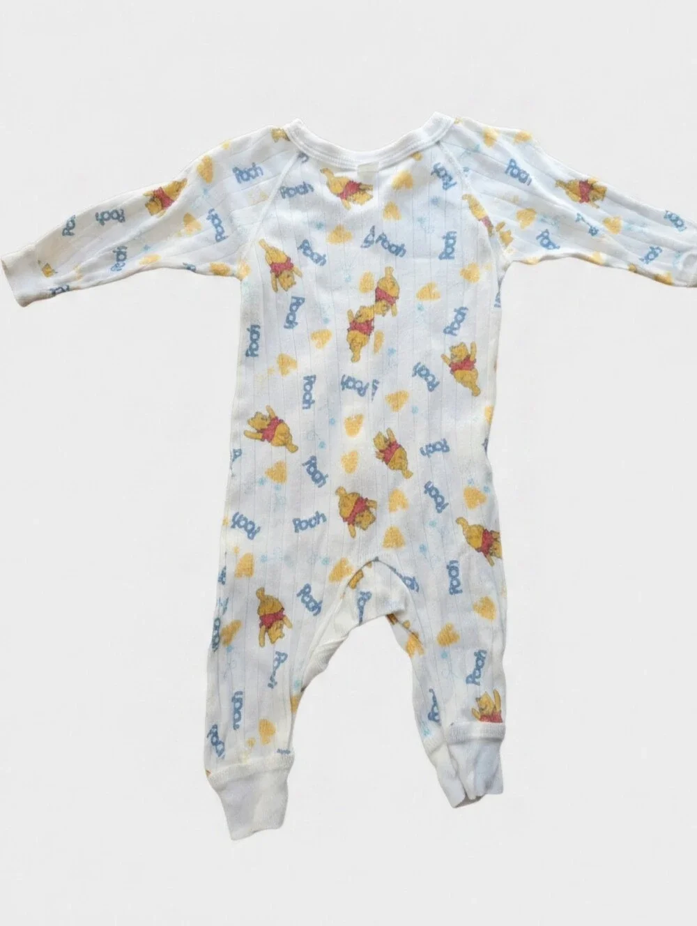 Vintage 90s Disney Classic Winnie the Pooh All-Over Print Footless Sleeper - No