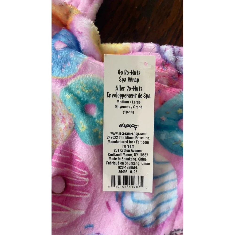 Girls Spa Wrap iscream Soft Fabric Donut Dress NWT