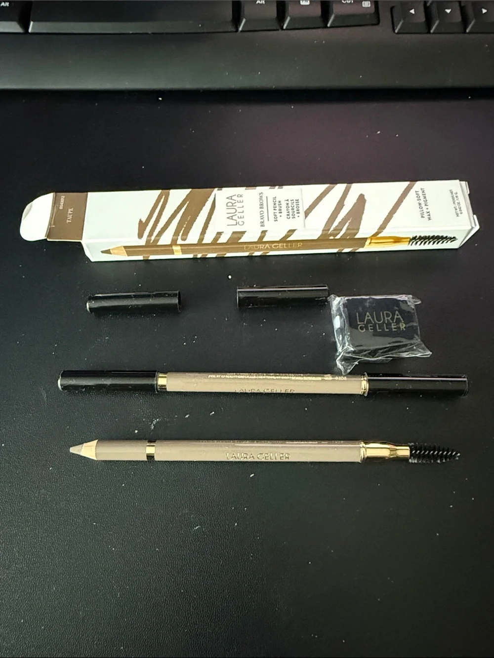 Laura Geller Brow Pencil & Wax Duo in Taupe