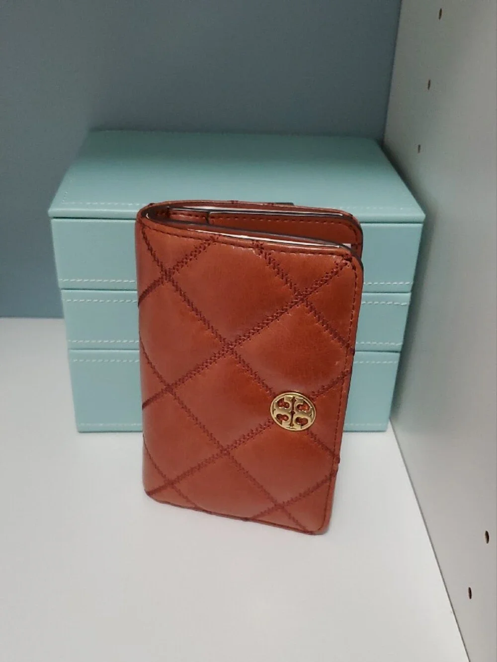 Tory Burch compact quilted