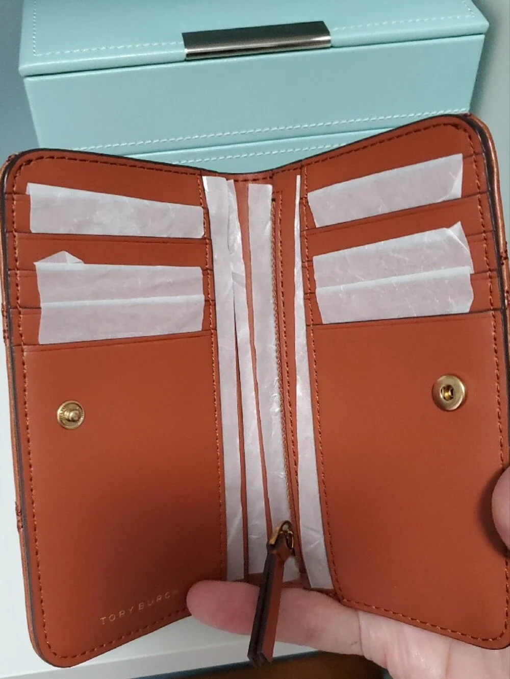 Tory Burch compact quilted