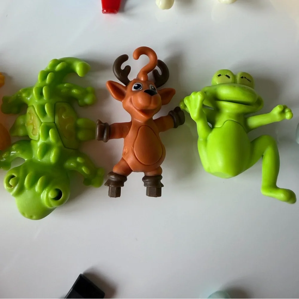 Colorful Kinder Surprise & Mix Toys Lot - 58 Animals Figurine Set