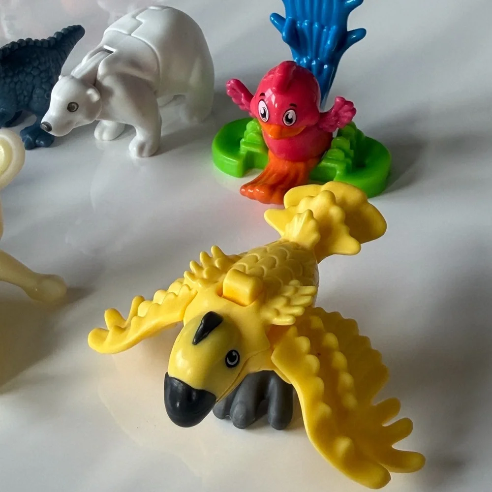 Colorful Kinder Surprise & Mix Toys Lot - 58 Animals Figurine Set
