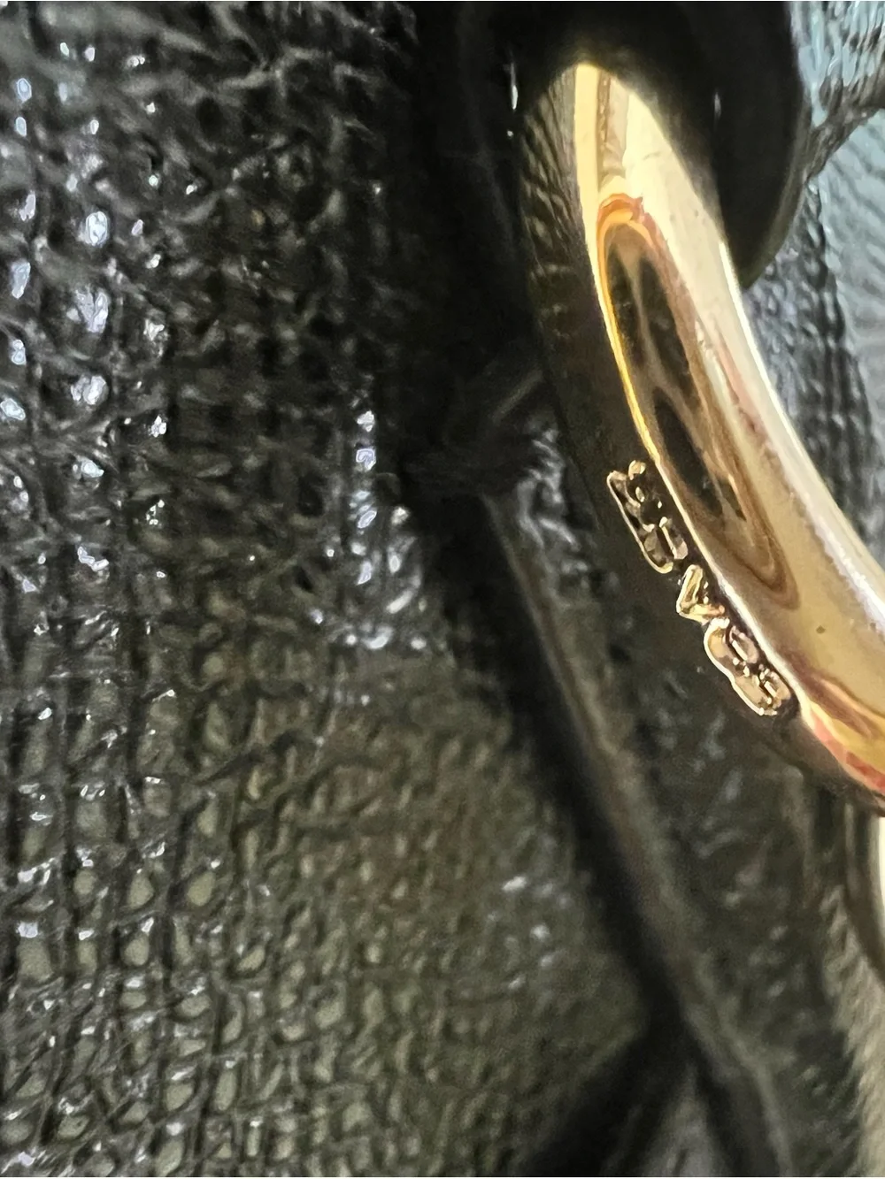 Coach Ava Black Leather Tote with Gold Accents