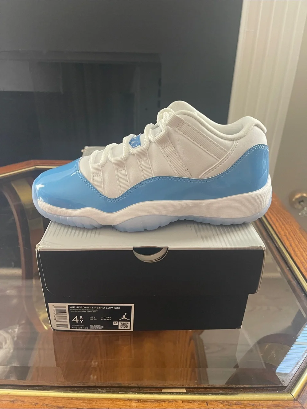 Jordan 11 Retro Low Little Kids' Shoes - White/Blue